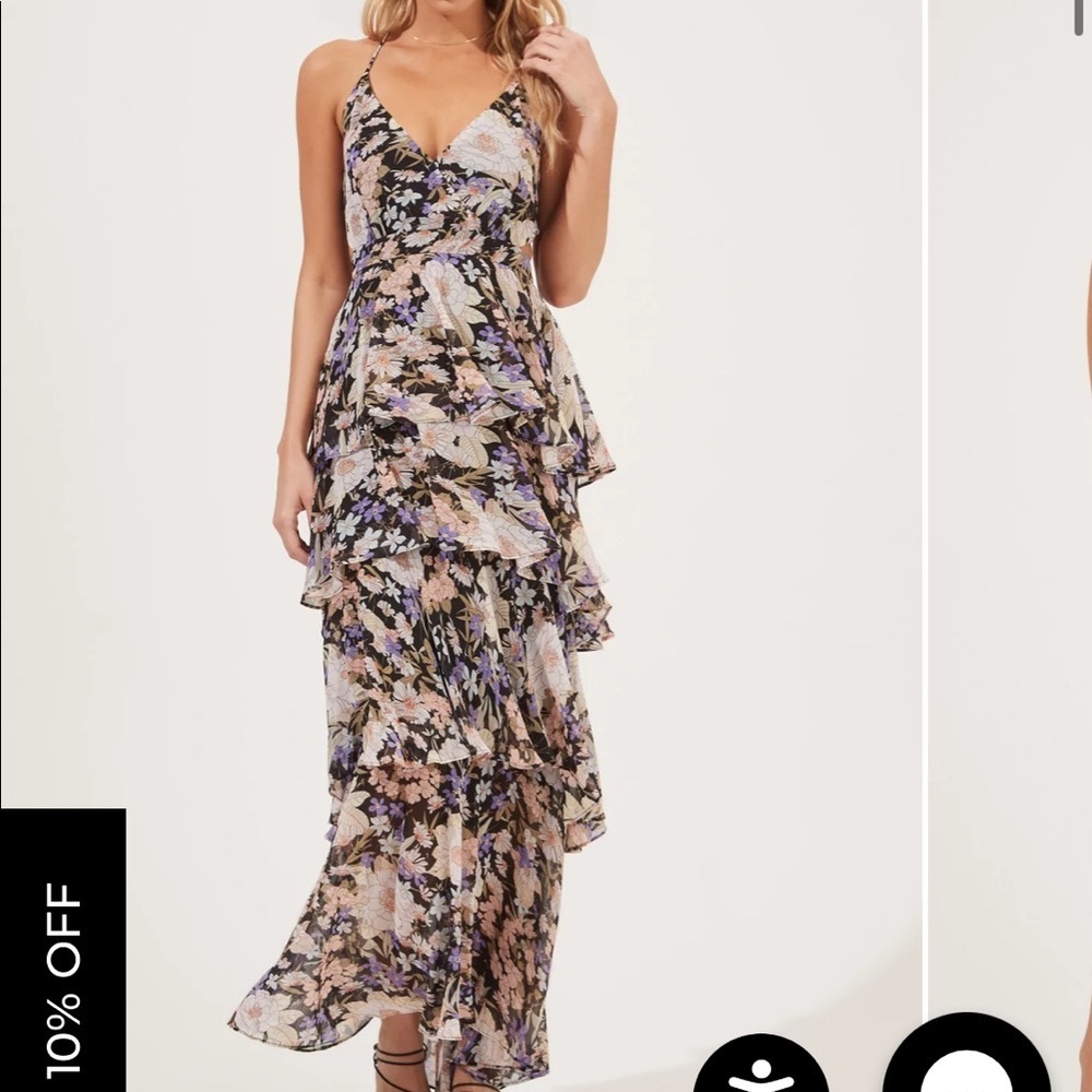 NEW WITH TAG! ROSANA FLORAL TIERED RUFFLE MAXI DRESS